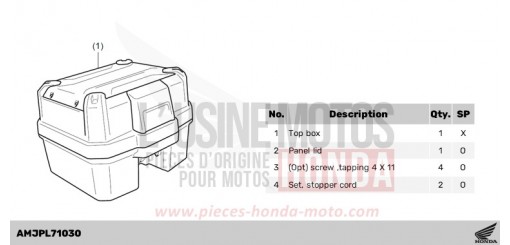 KIT,TOP BOX 38L CL500AS de 2025
